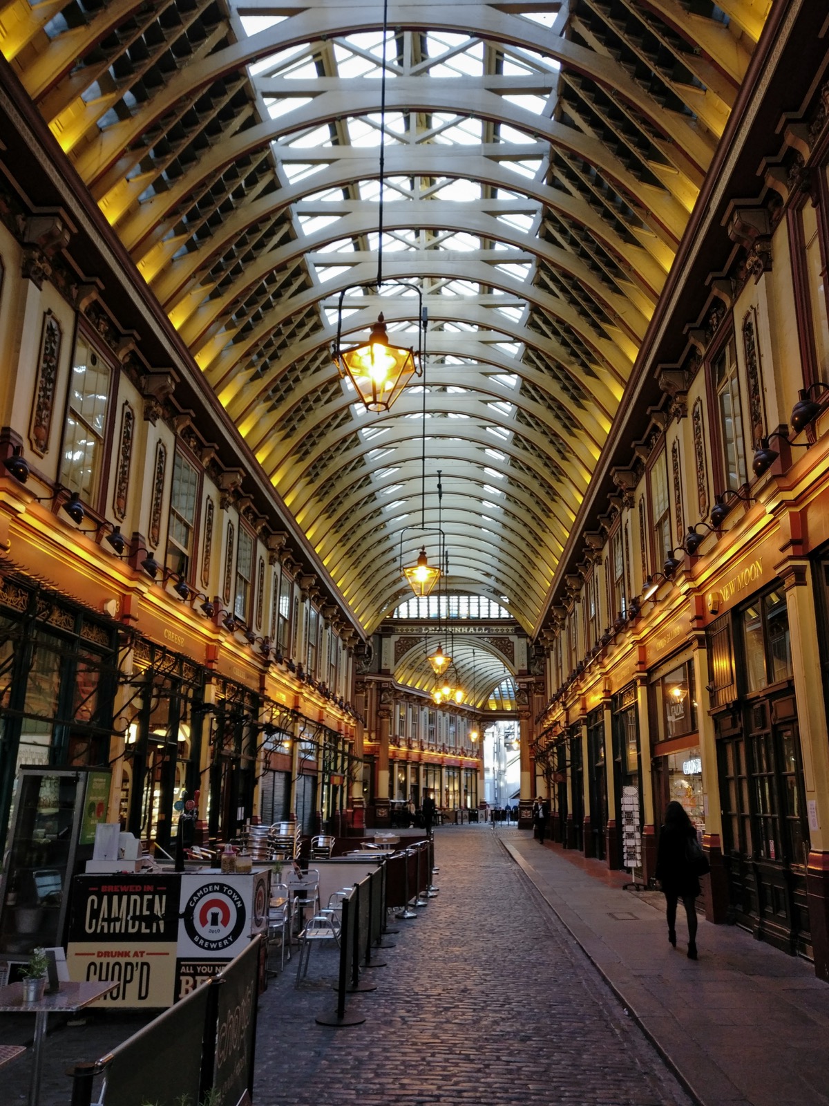 The ornate Victorian arcades of Leadenhall Market in the City of London