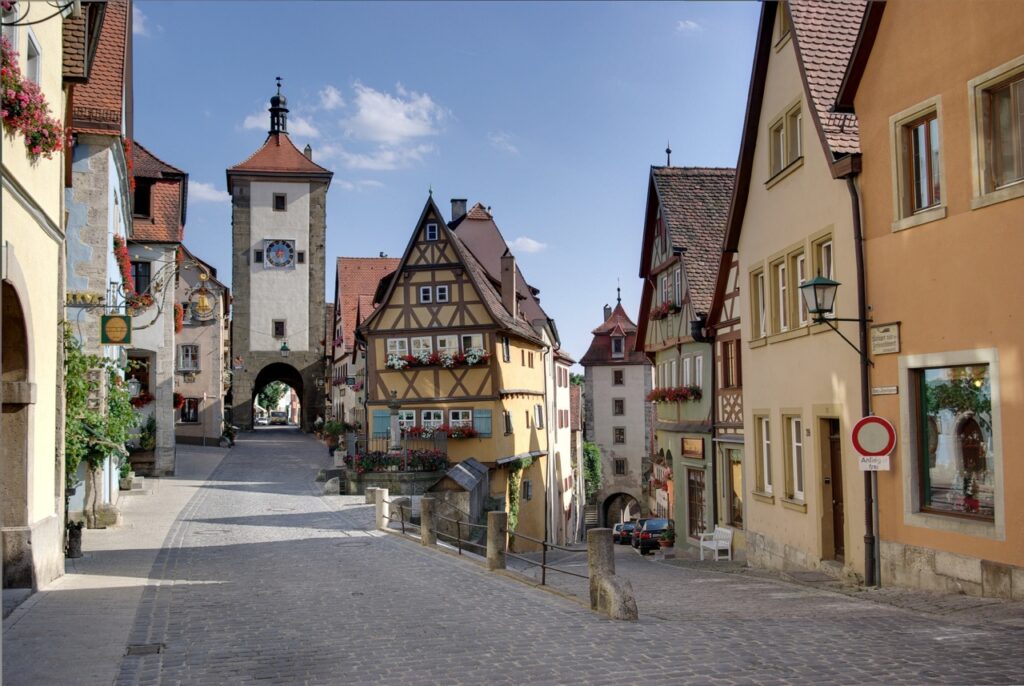 The Plönlein corner in Rothenburg ob der Tauber, a highlight of Germany's Romantic Road
