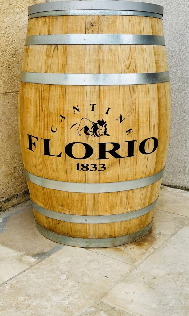 Cantine Florio 1833 wine barrel in Marsala