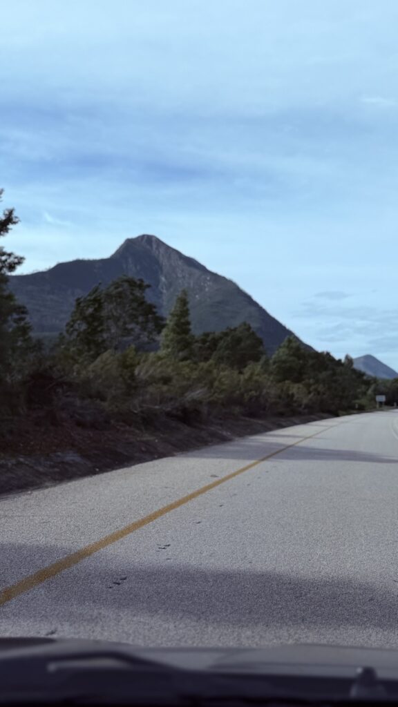 A peak of the Tsitsikamma mountains beside the N2 east of Storms River